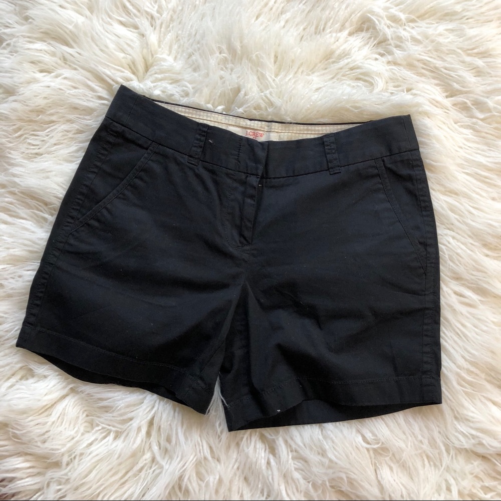 Women's Size 0 J CREW CHINO BROKEN IN Black Shorts